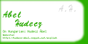 abel hudecz business card