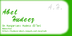 abel hudecz business card